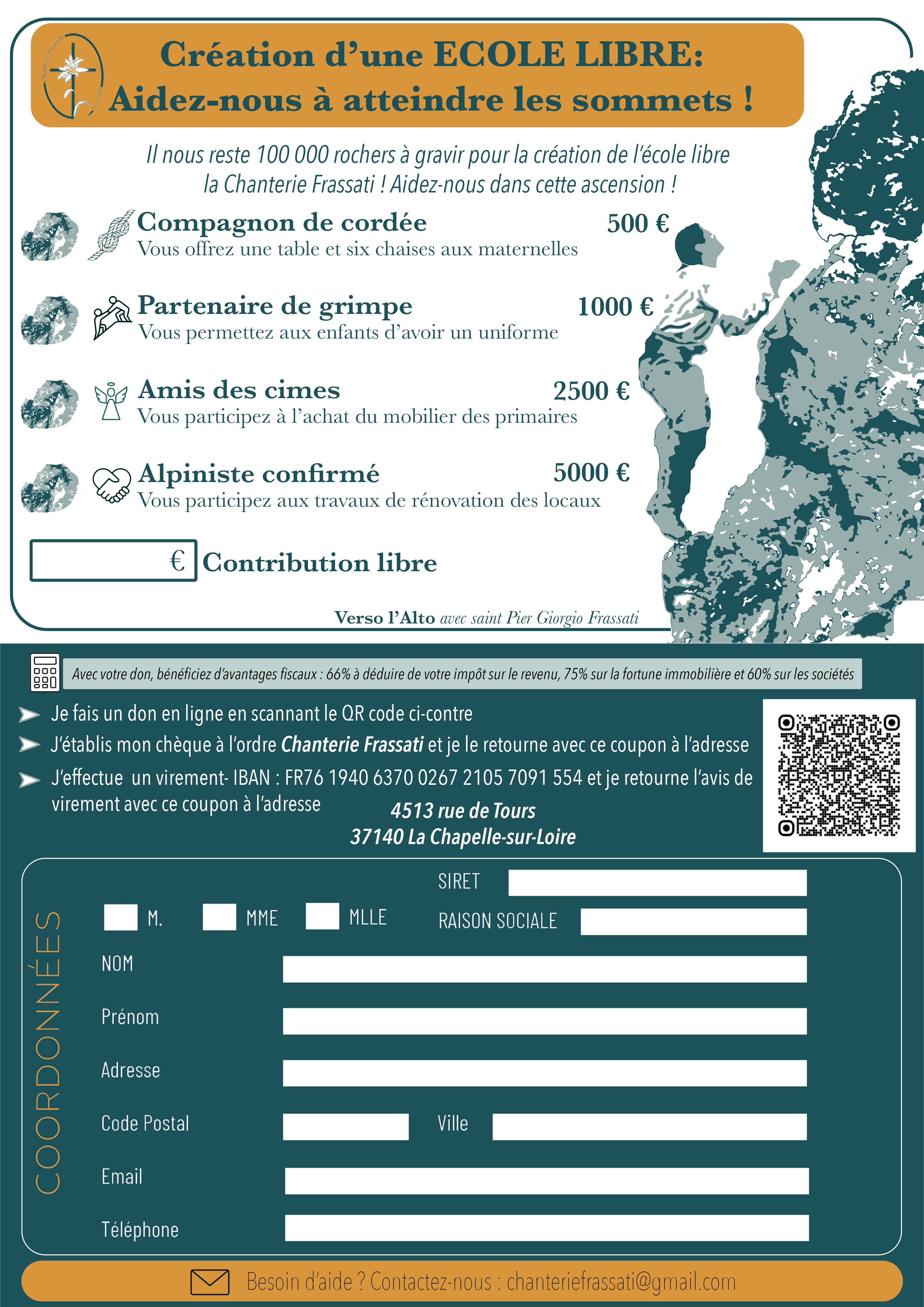 Flyer dons Chanterie Frassati